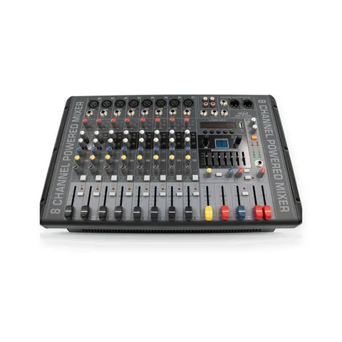 NEDA NA-PX8D 8-Channel Powered Mixer with Bluetooth & USB Recording